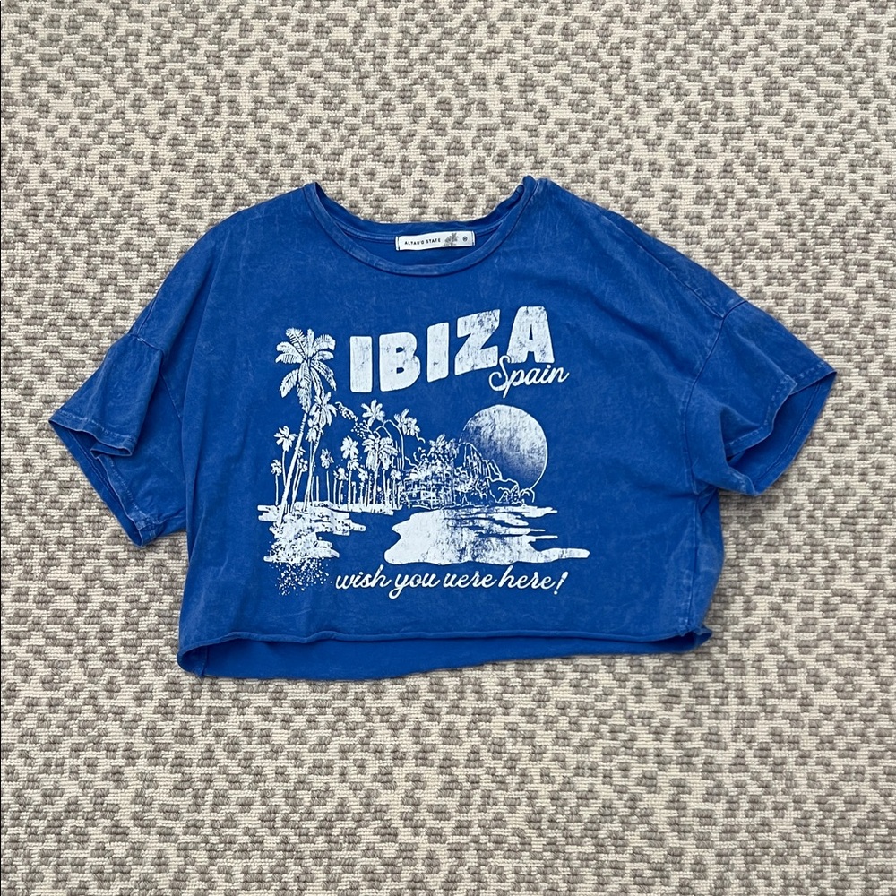 Altar'd State Blue Ibiza Graphic Tee
